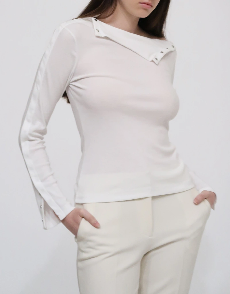 Rosetta Getty Snap Turtleneck Top (All New In) IFCHIC.COM