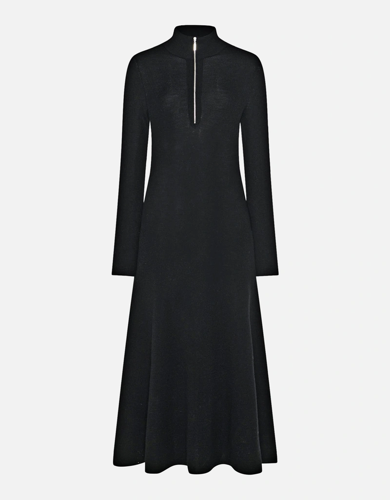 Rosetta Getty Ribbed Zip Up Turtleneck Dress (All New In) IFCHIC.COM