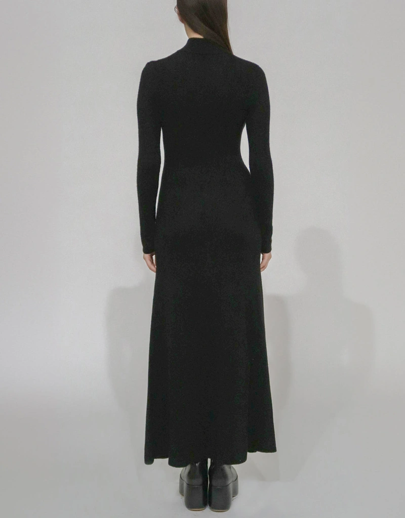 Rosetta Getty Ribbed Zip Up Turtleneck Dress (All New In) IFCHIC.COM
