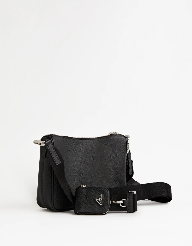 Prada メンズサフィアーノカーフスキンレザークロスボディ () IFCHIC.COM