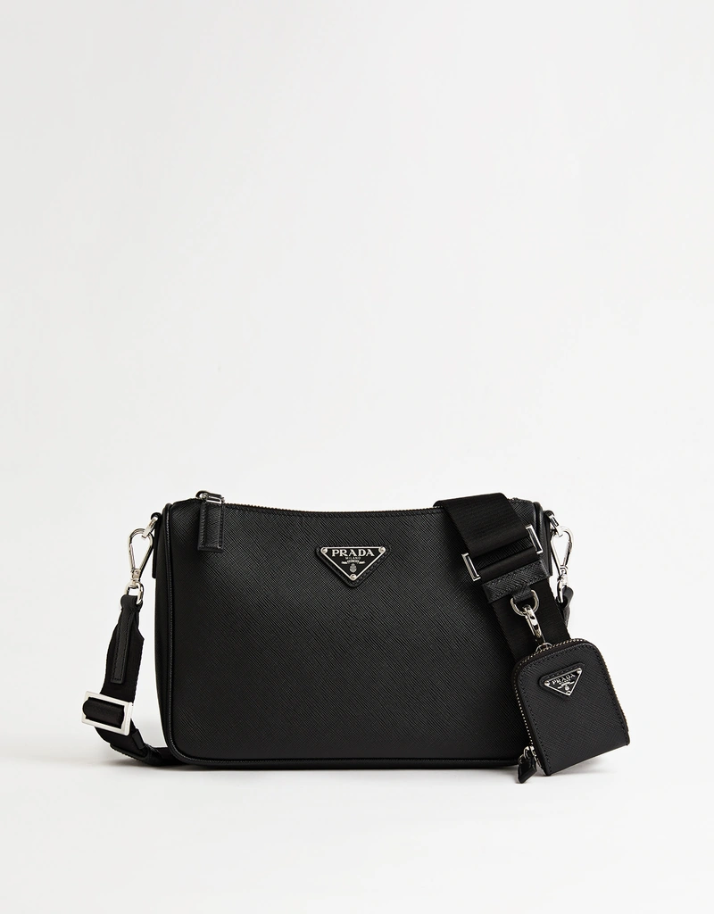 Prada メンズサフィアーノカーフスキンレザークロスボディ () IFCHIC.COM