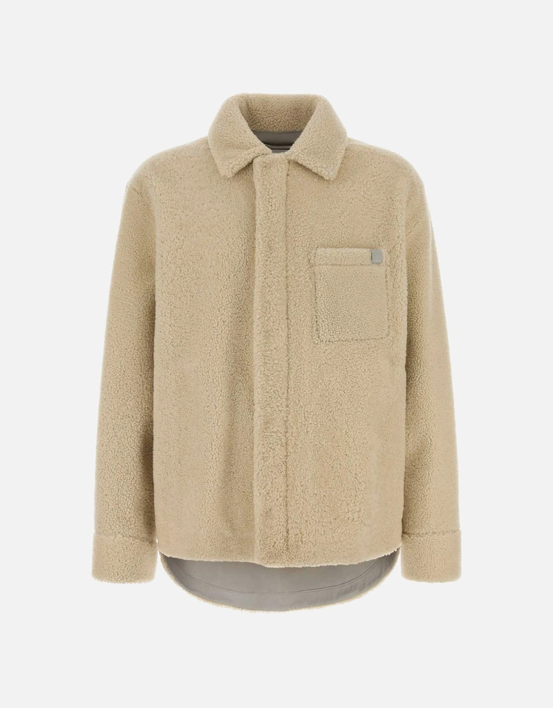 Loewe メンズオーバーシャツシアリングレギュラーフィットジャケット