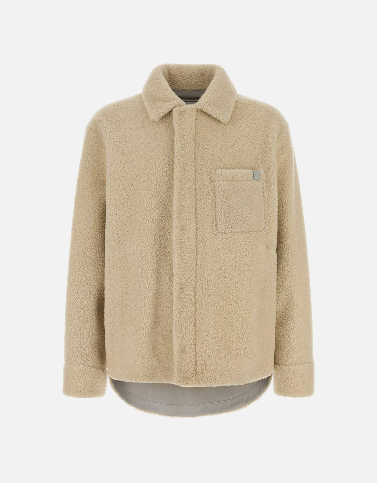 Loewe メンズオーバーシャツシアリングレギュラーフィットジャケット