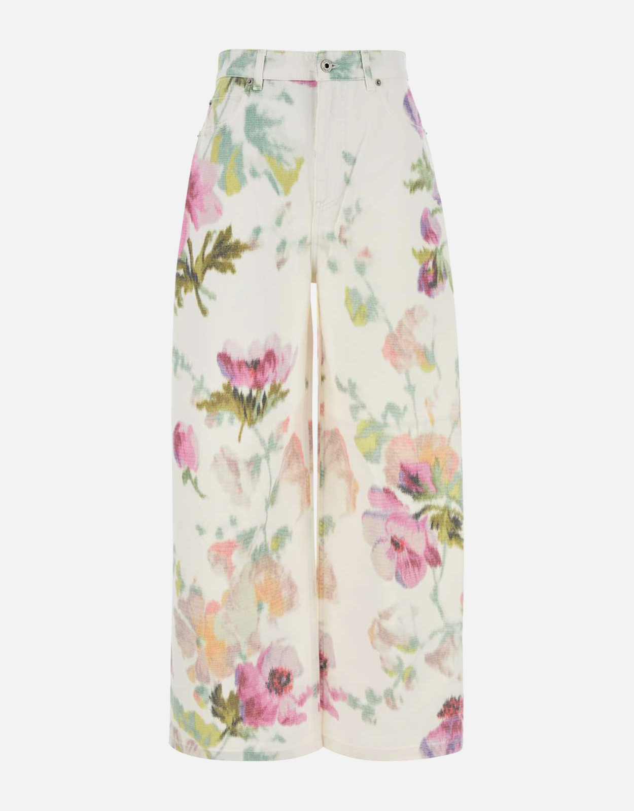 LOEWE Loewe Denim Floral Print Wide-Leg Jeans - FR 36F　ロエベ デニム フローラル プリント ワイドレッグ ジーンズ - FR 36F