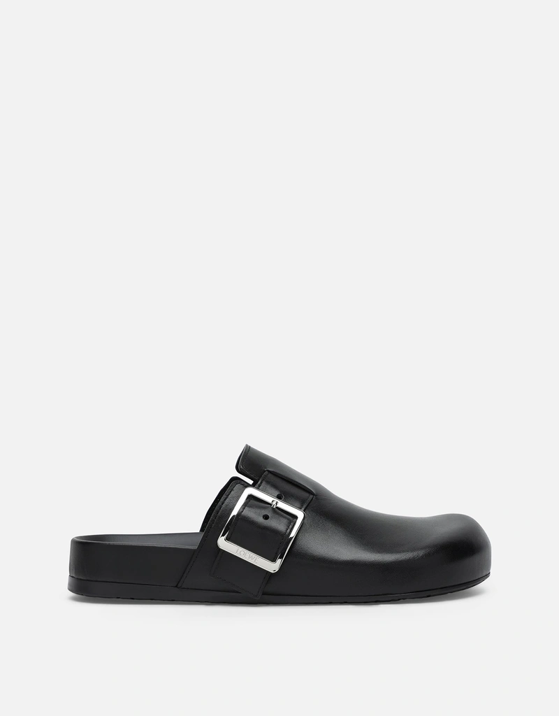 Loewe ブラックレザーサボイーズバックル (すべての新品) IFCHIC.COM