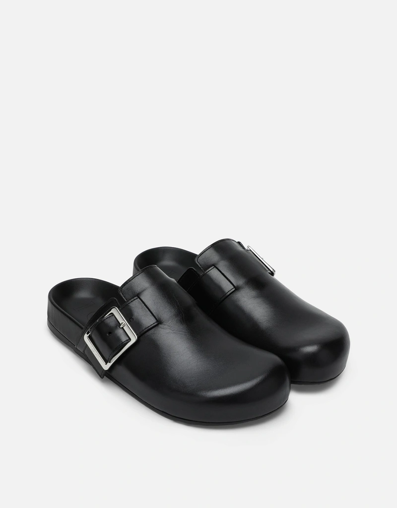 Loewe ブラックレザーサボイーズバックル (すべての新品) IFCHIC.COM