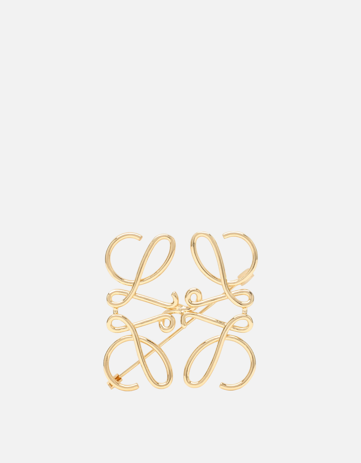 LOEWE Loewe Anagram Gold Plated Brooch　ロエベ アナグラム ゴールド プレート ブローチ