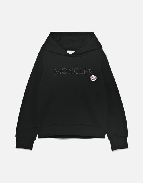 Moncler Kids Men's Embroidered Tonal Logo Cotton Hoodie (All New