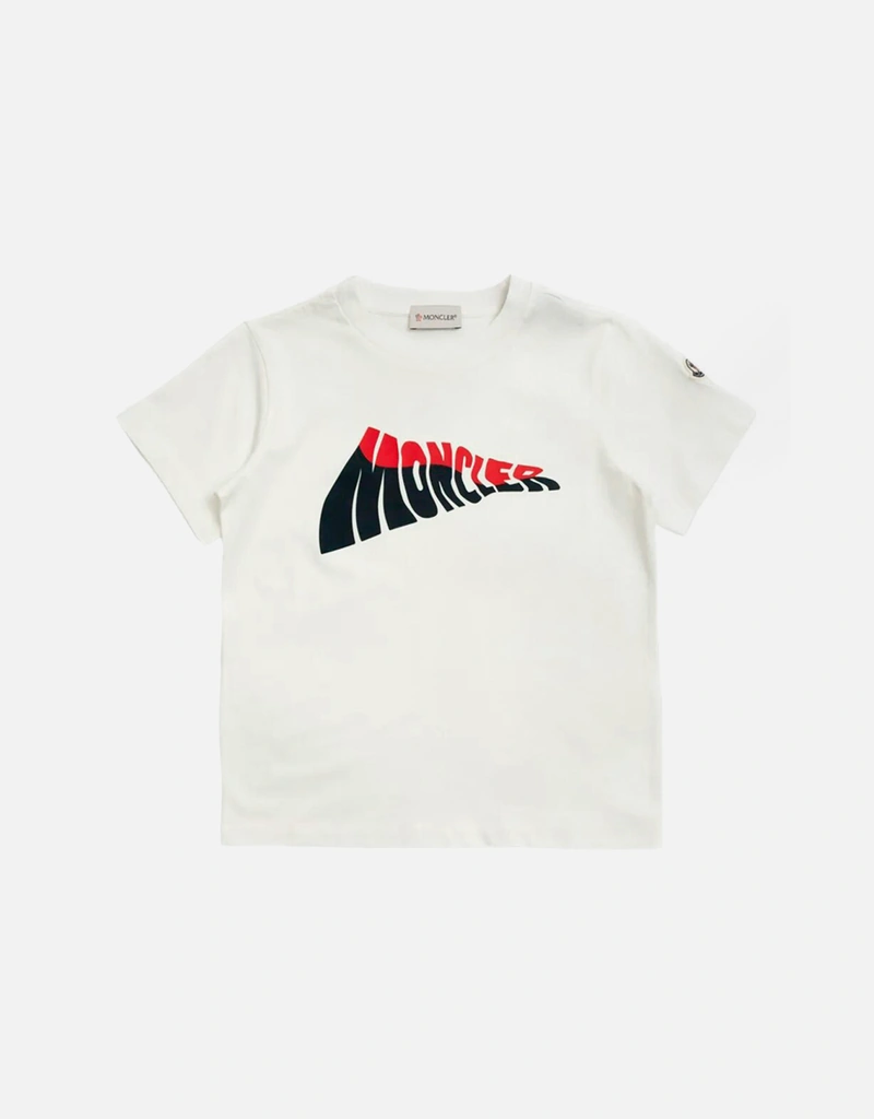 MONCLER ホワイト Tシャツ キッズ 6A 116 訳あり【新品タグ付き