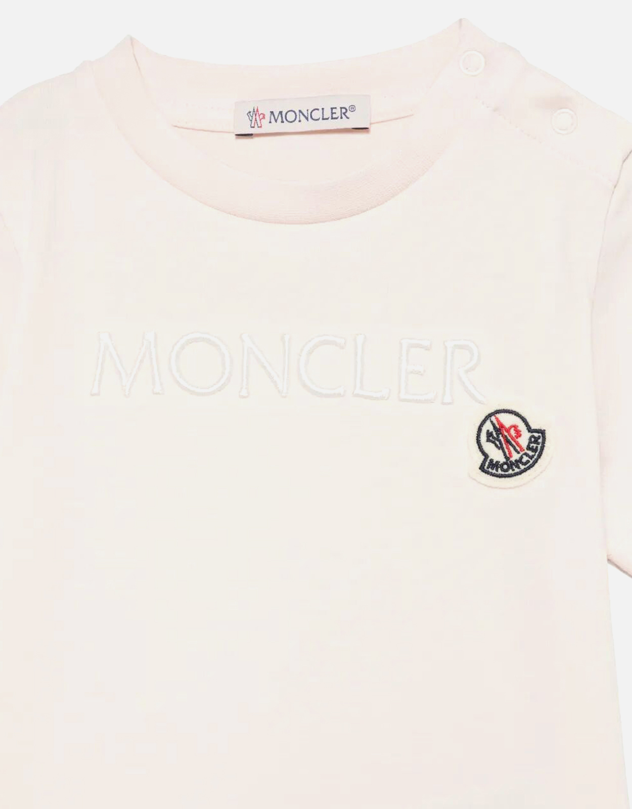 Moncler Kids 刺繍ロゴ コットン Tシャツ (すべての新品) IFCHIC.COM