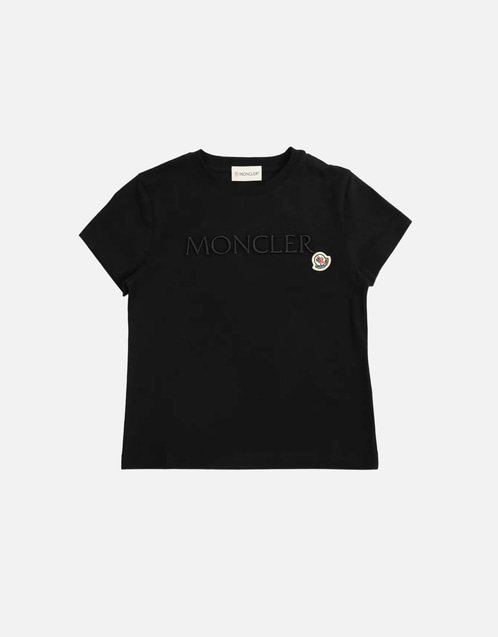 Moncler Kids 刺繍ロゴコットンTシャツ (すべての新品) IFCHIC.COM