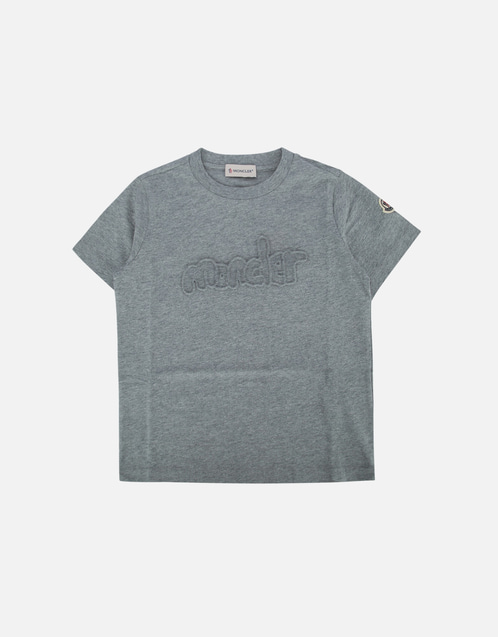 Moncler Kids Textured Logo Cotton T-Shirt (All New In) IFCHIC.COM