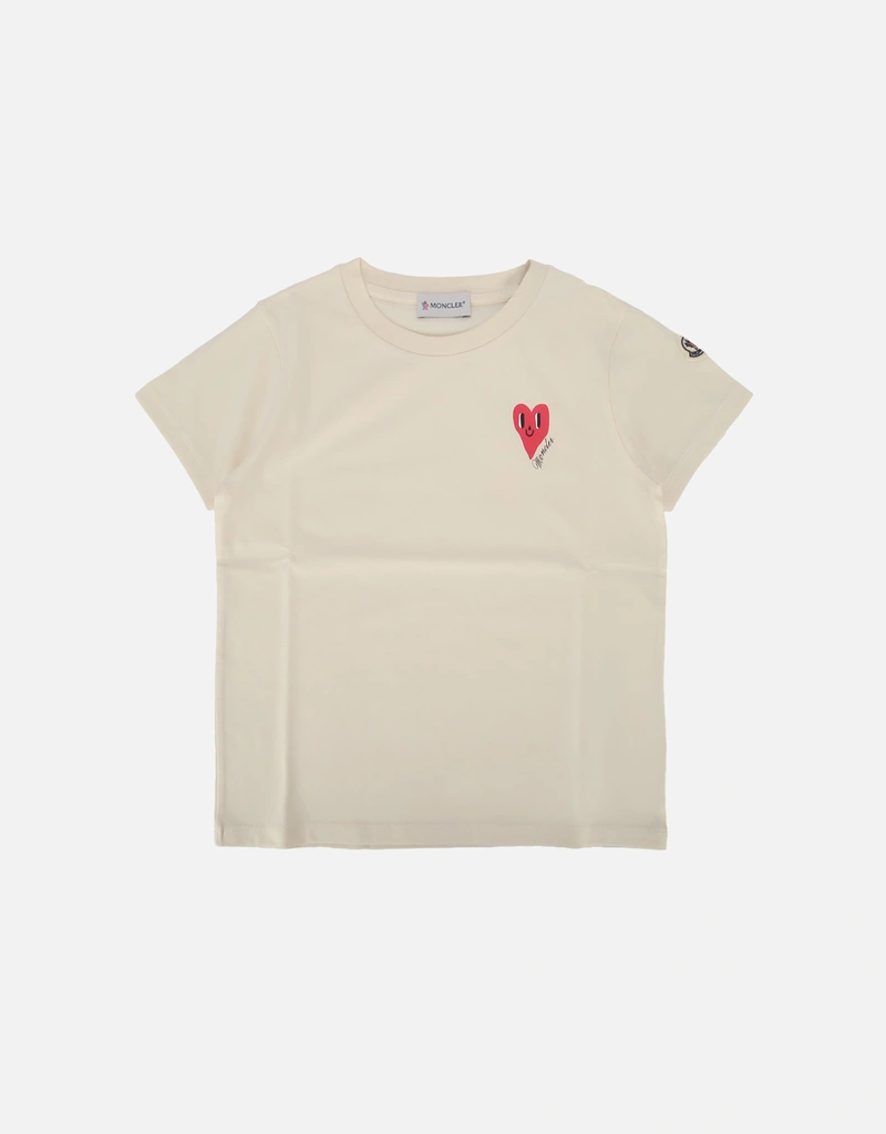 Moncler Kids Heart Logo Cotton T-Shirt (All New In) IFCHIC.COM