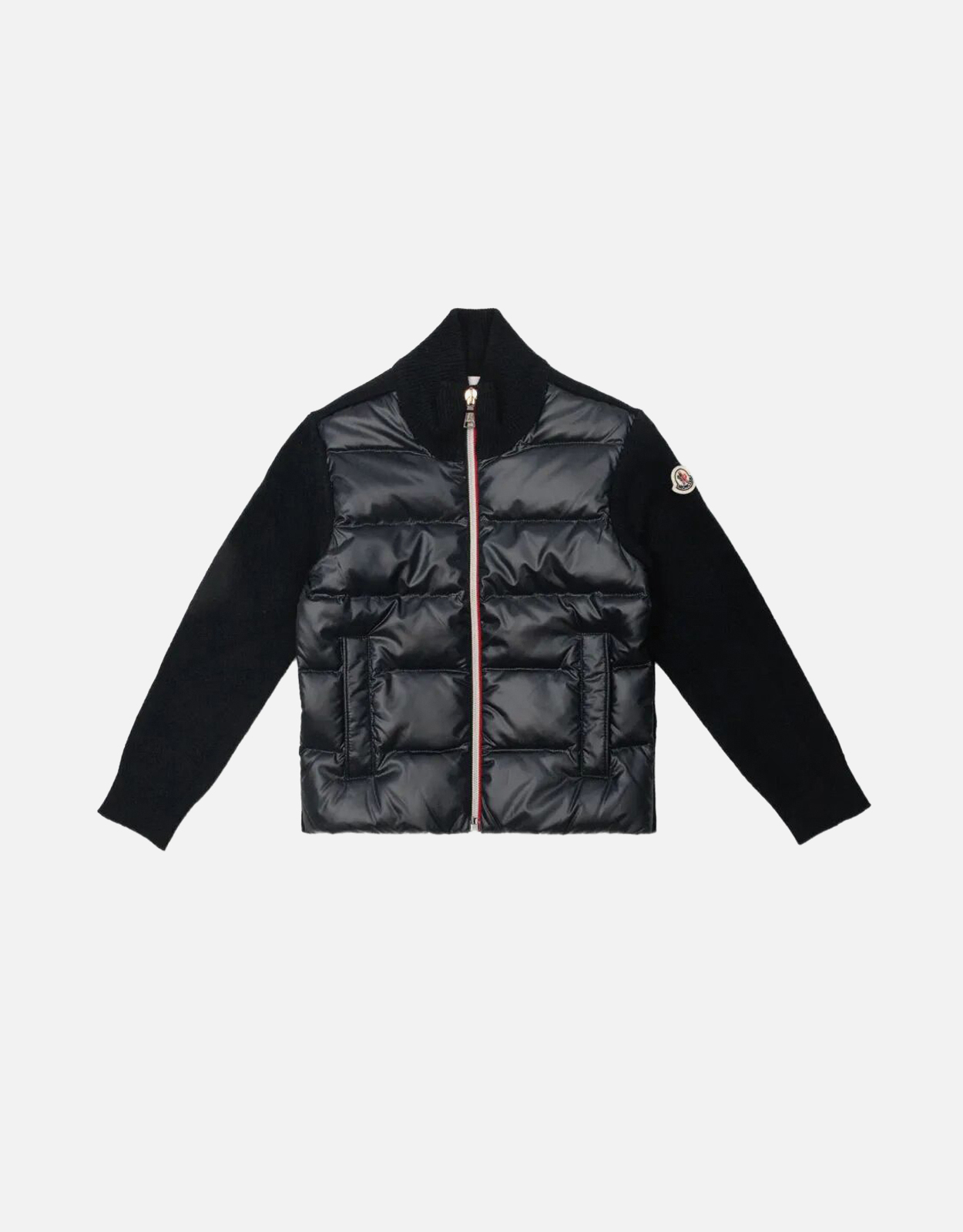 Moncler Kids メンズパッド入りウールジップアップカーディガン