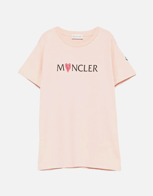 Moncler Kids Heart Logo Cotton T-Shirt (All New In) IFCHIC.COM