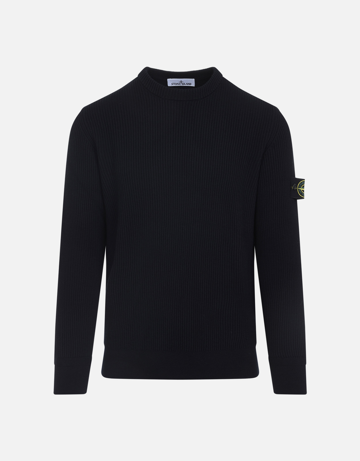 Stone Island メンズ初剪毛リブ編みプルオーバー (すべての新品