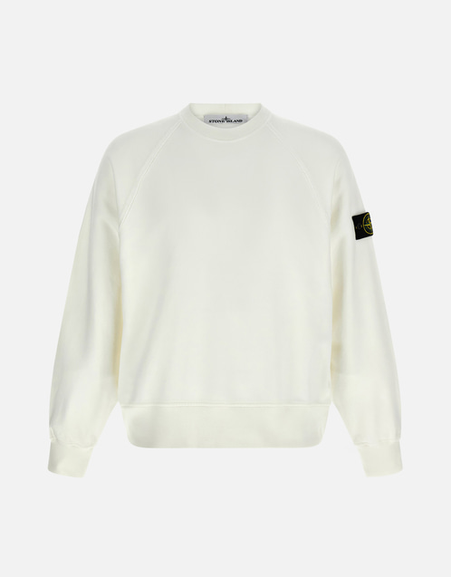 Stone Island メンズ オーガニックコットン起毛 ロゴバッジ スウェット