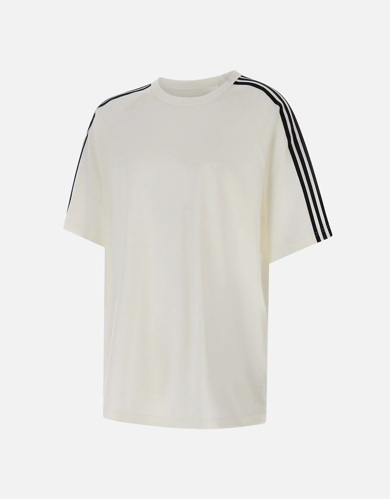 Y-3 Short Sleeve Tee Lyocell Nylon Wool Blend 3-Stripes T-Shirt