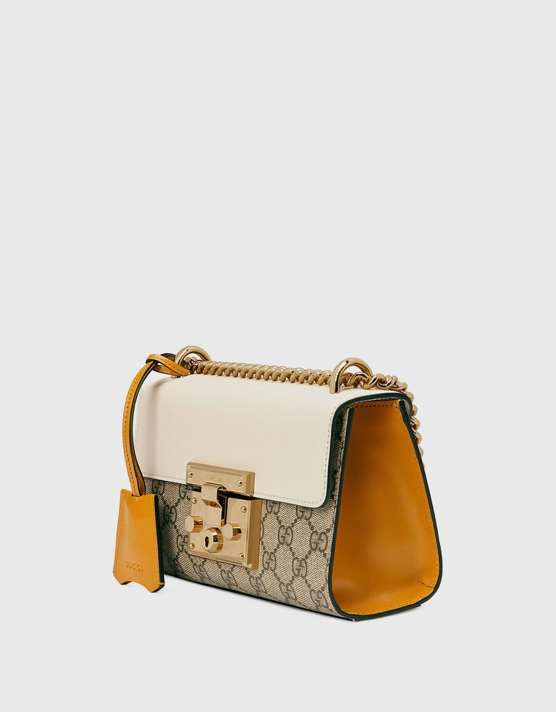 Gucci Padlock GG Supreme Leather Canvas Small Shoulder Bag