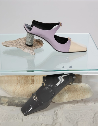 Louis Mary Jane Mid-Heeled Mules