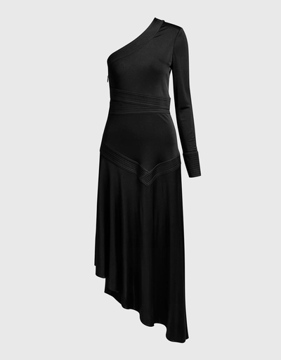 Addison One-Shoulder Asymmetric Maxi Dress
