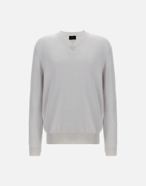 Brioni メンズ カシミヤ ウール Vネックセーター (すべての新品