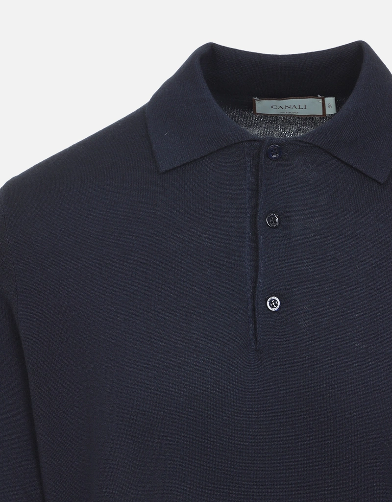 Canali メンズカシミヤ長袖ポロシャツ (すべての新品) IFCHIC.COM