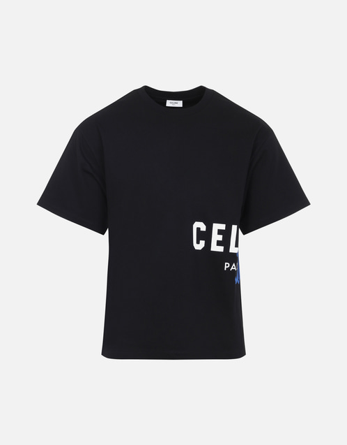Celine メンズリラックスコットンジャージールーズフィットTシャツ