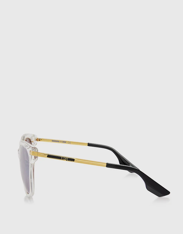 Alexander McQueen Clear Square Sunglasses 