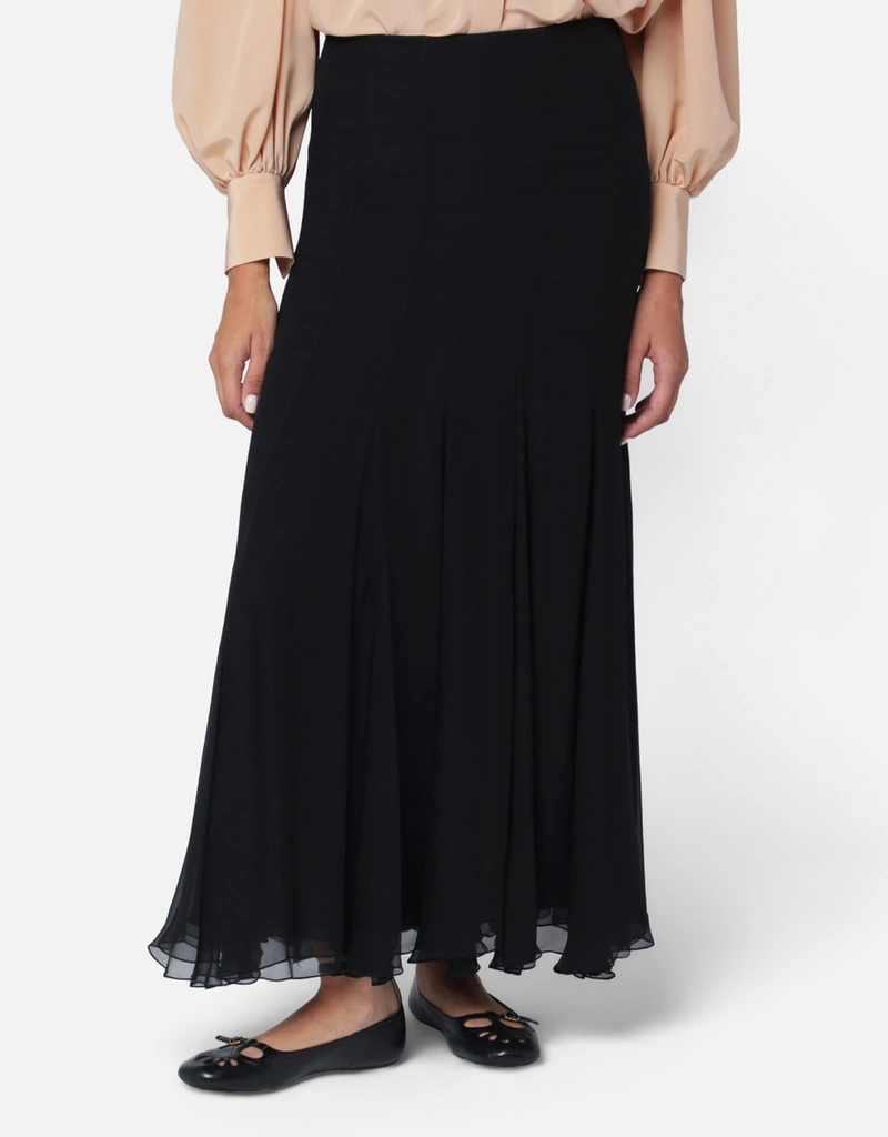 Chloé シルクムスリーヌのフルイドマキシスカート (ドレス) IFCHIC.COM