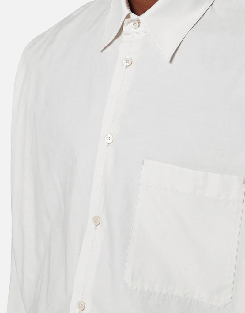 LEMAIRE メンズウォッシュドコットンシルクレギュラーシャツ (アパレル