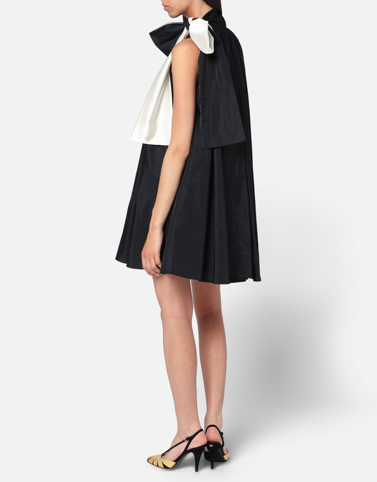 Max Mara Pianoforte Taffeta Sleeveless Flared Mini Dress (Dresses