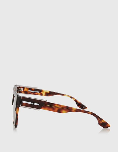 玳瑁鏡面方框太陽眼鏡