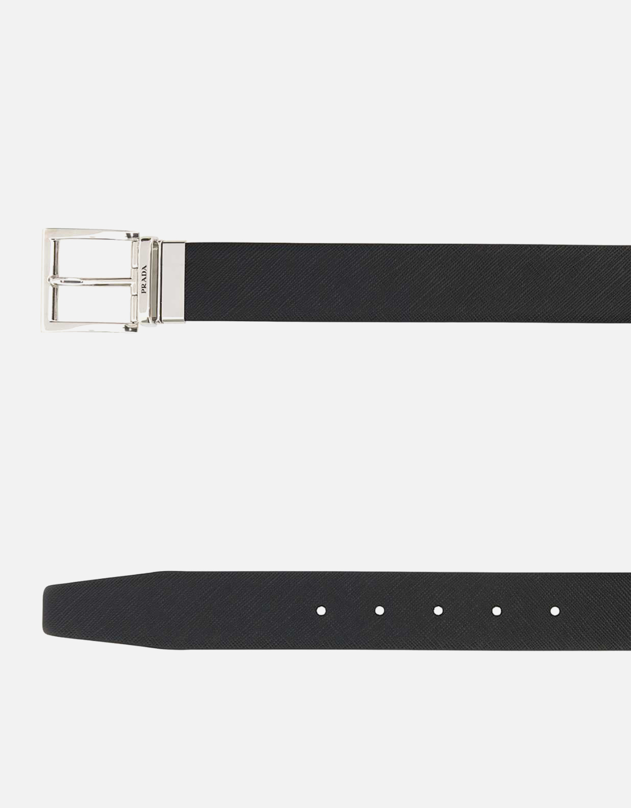 Prada メンズ ブラック カーフレザー リバーシブル ベルト () IFCHIC.COM