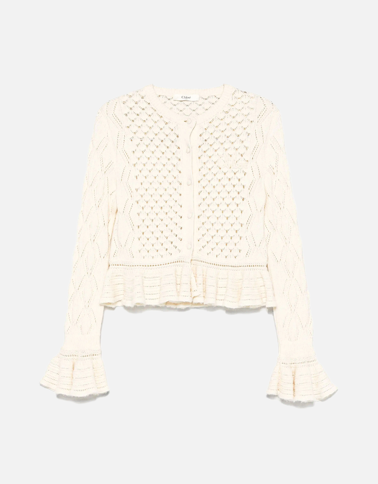 Chloé コットンブレンド クロップドカーディガン (ニットウェア