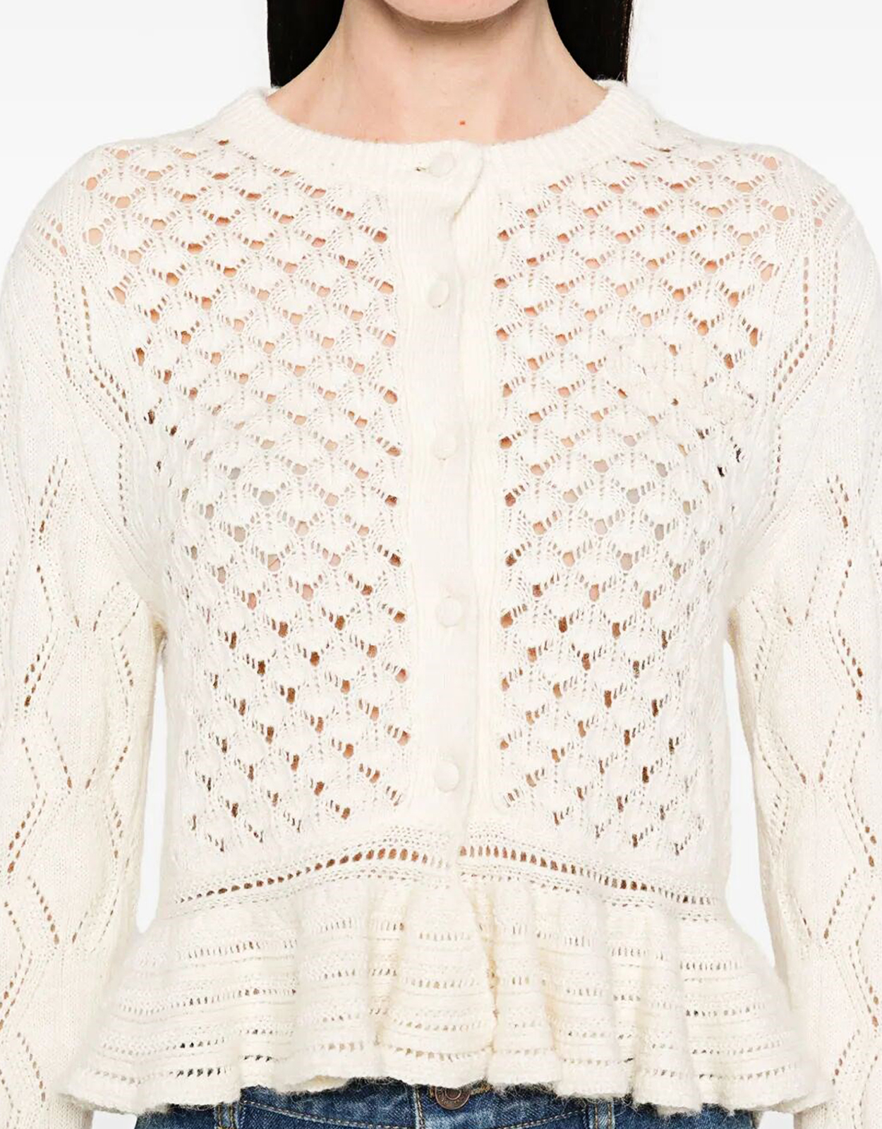 Chloé コットンブレンド クロップドカーディガン (ニットウェア