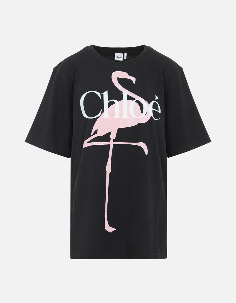 Chloé ゆったりロゴコットンTシャツ (すべての新品) IFCHIC.COM