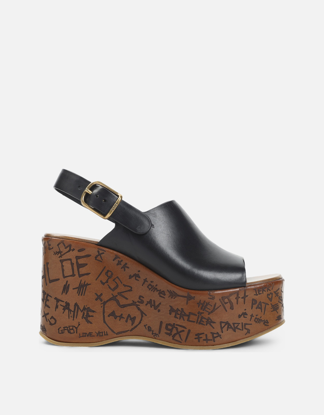 Chloé Maxime レザーコルクサンダル (すべての新品,シューズ) IFCHIC.COM