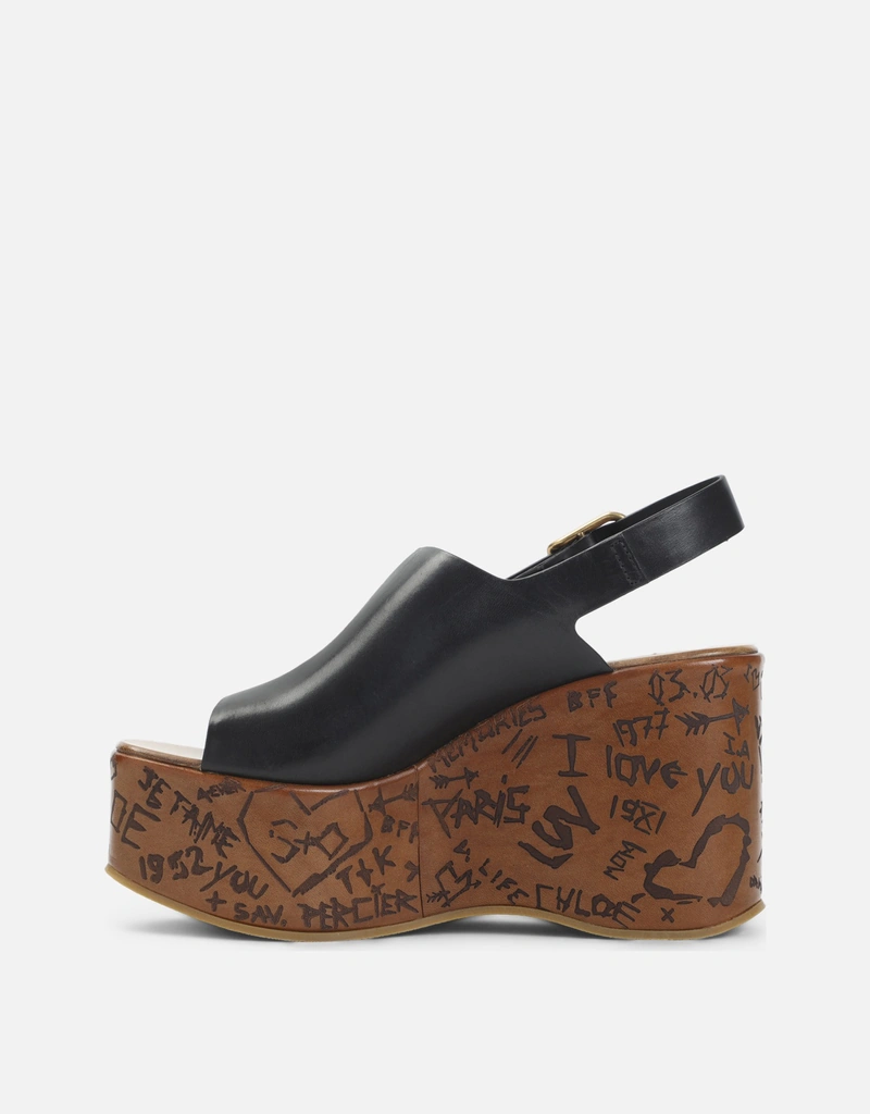 Chloé Maxime レザーコルクサンダル (すべての新品,シューズ) IFCHIC.COM