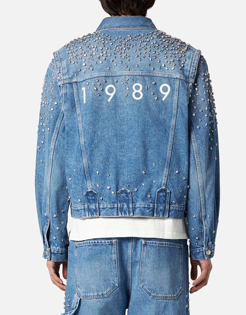 1989 STUDIO Denim Trucker Jacket Crystals blue (All New In) IFCHIC.COM