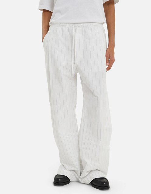 1989 STUDIO ホワイトストライプボクシーコットンパンツ (パンツ