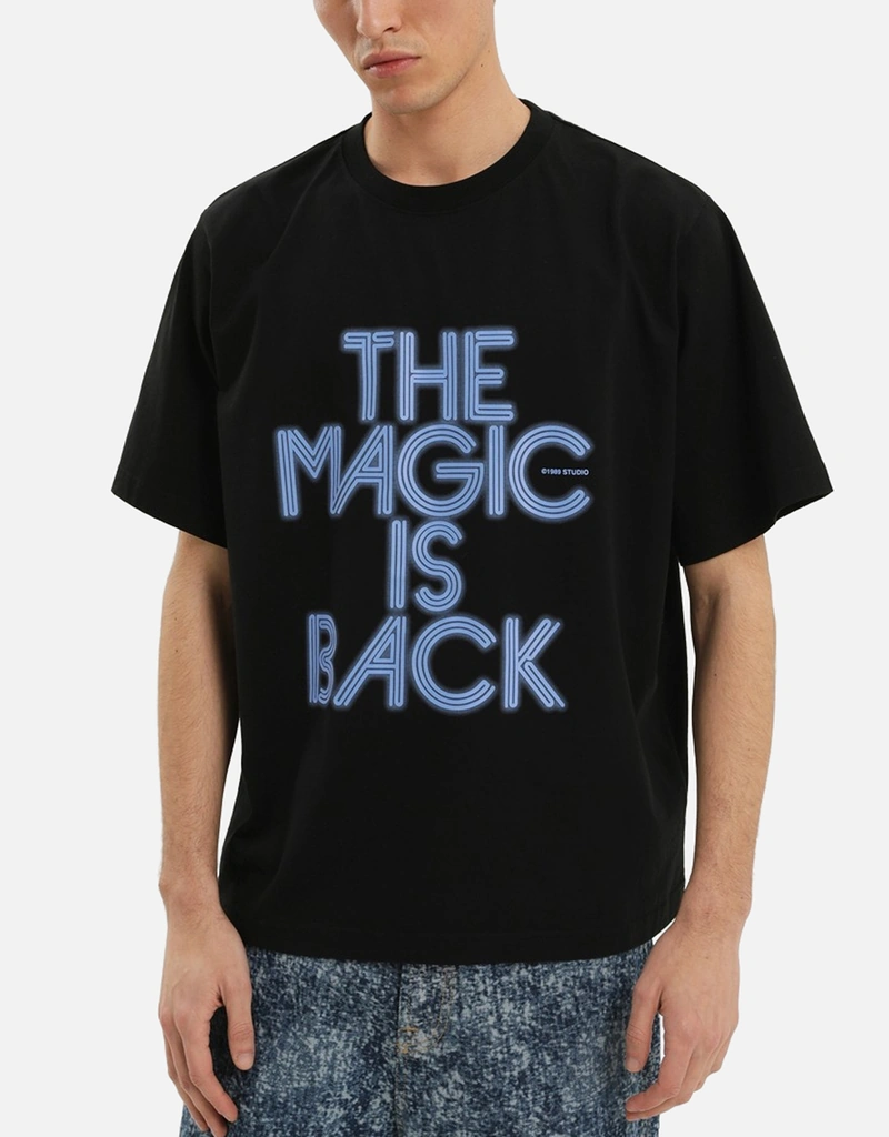 1989 STUDIO メンズ マジック コットン プリント 半袖Tシャツ