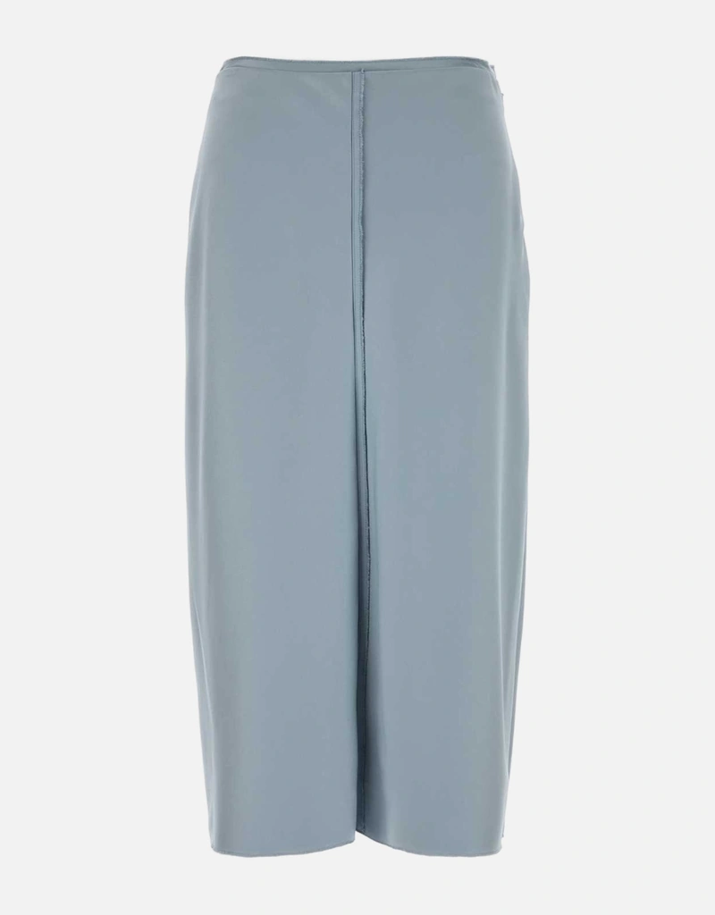 AMI Paris ブルー 生地端詳細ミディスカート (すべての新品) IFCHIC.COM