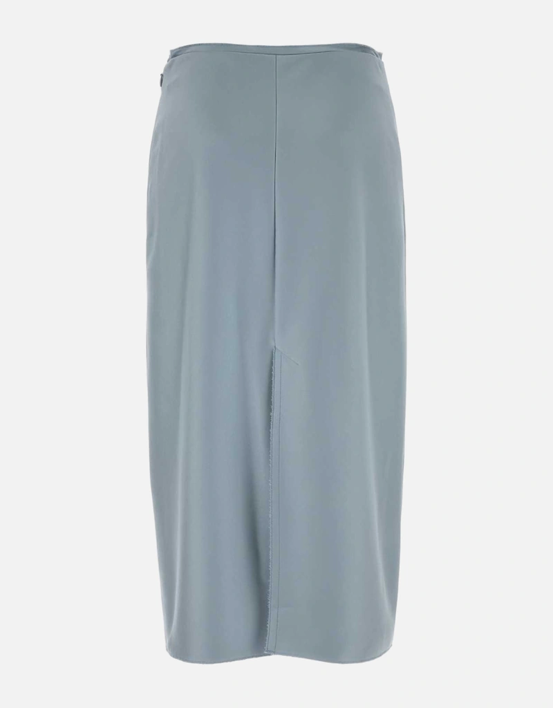 AMI Paris ブルー 生地端詳細ミディスカート (すべての新品) IFCHIC.COM