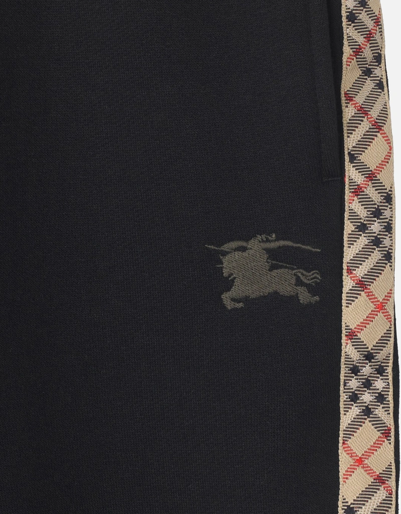 Burberry Kids キッズ ブラック コットン ジョギングパンツ チェック