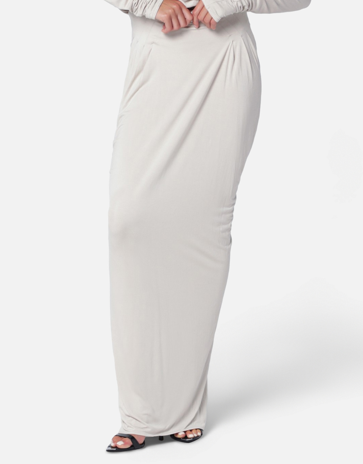 Entire Studios ビスコース ドレープ プリーツ フロア丈スカート