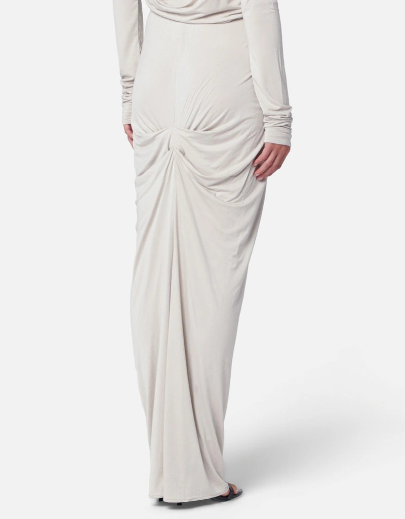 Entire Studios ビスコース ドレープ プリーツ フロア丈スカート