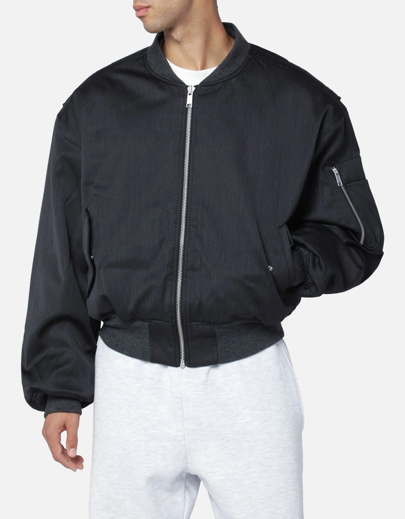 Entire Studios メンズ クロップド ブロード ウール混紡 ボンバー