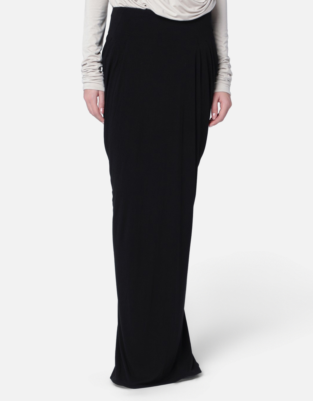 Entire Studios Long black draped skirt – M