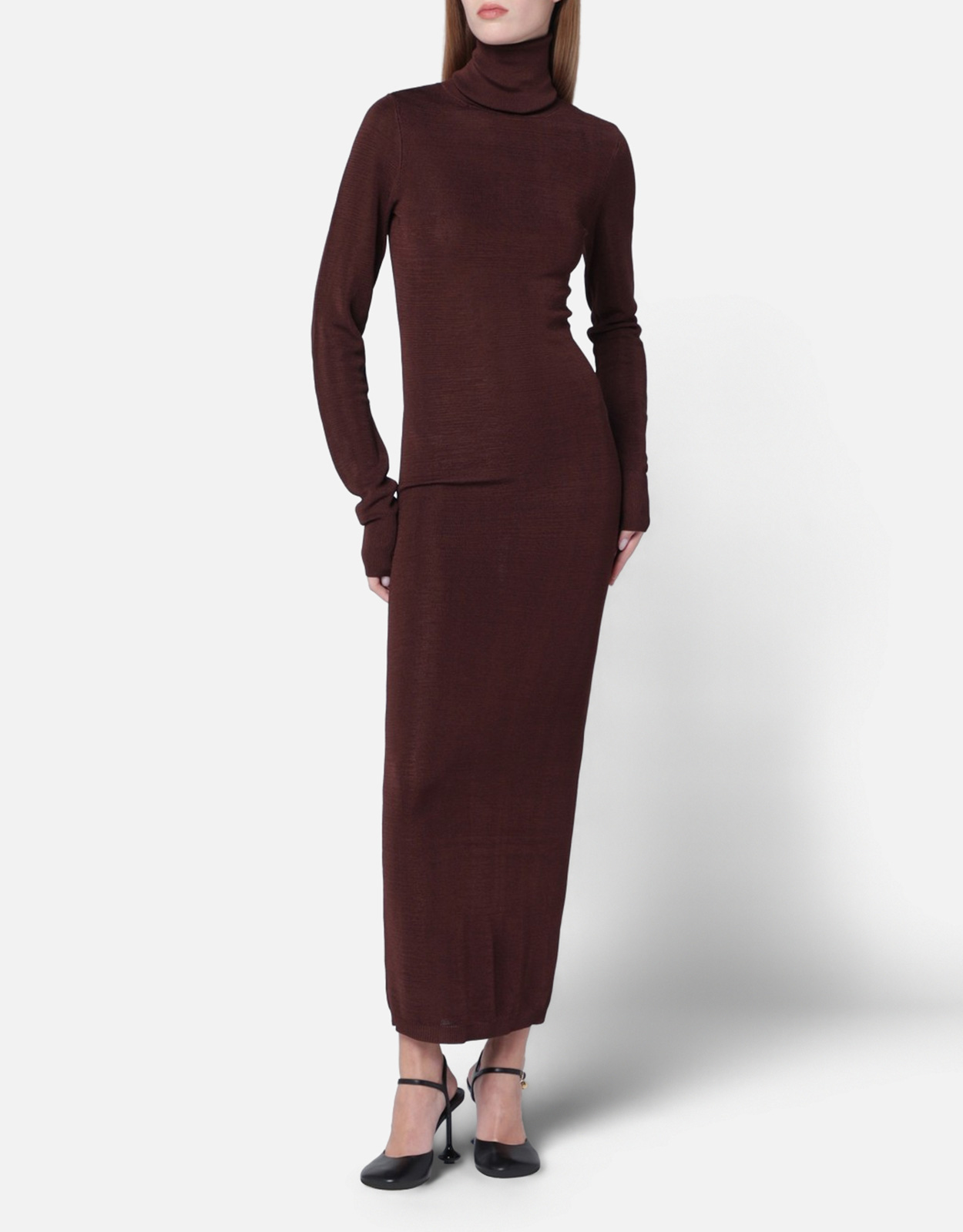 Entire Studios Brown turtleneck dress (Dresses) IFCHIC.COM